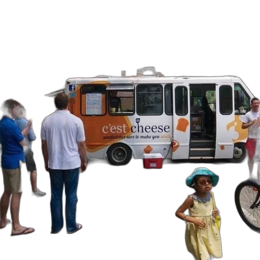 city street, food, truck, name transparent PNG cut-out