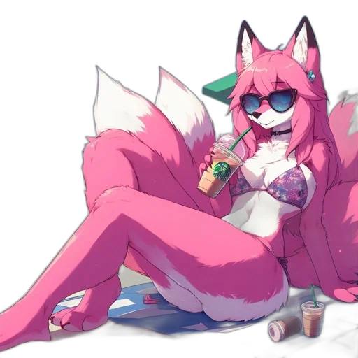staff, creature, animal, vaporwave transparent PNG cut-out