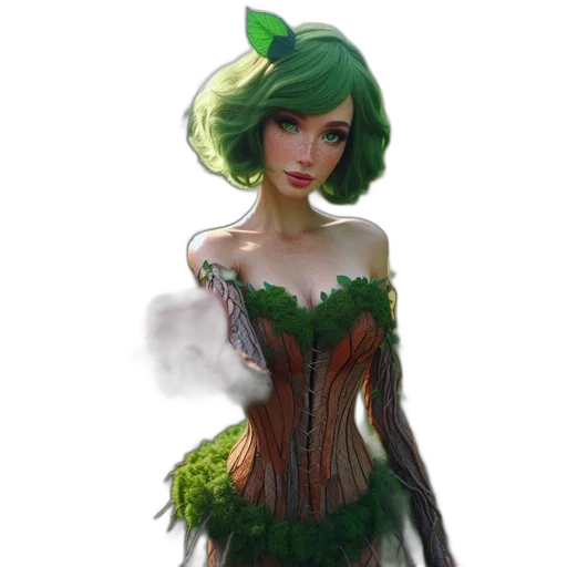 dress, fantasy art, concept art, 3d render transparent PNG cut-out