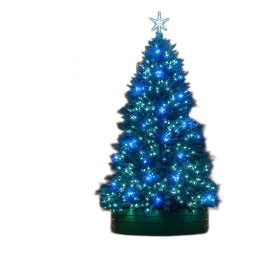 tree, 3d render, photorealistic, blue transparent PNG cut-out