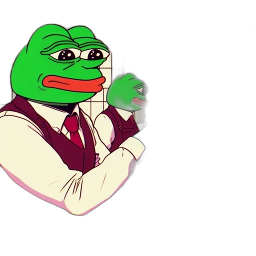 staff, two, pepe, frog-like transparent PNG cut-out