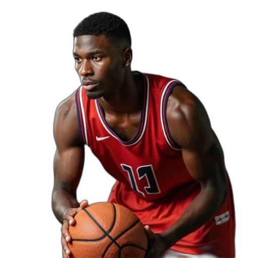 basketball, player, holding, basket transparent PNG cut-out