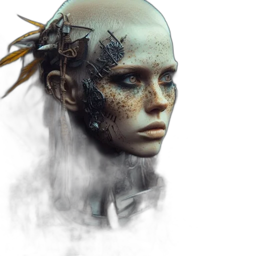 robot, face, mask, creature transparent PNG cut-out