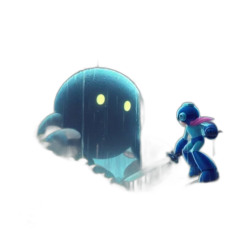 robot, creature, weapon, staff transparent PNG cut-out