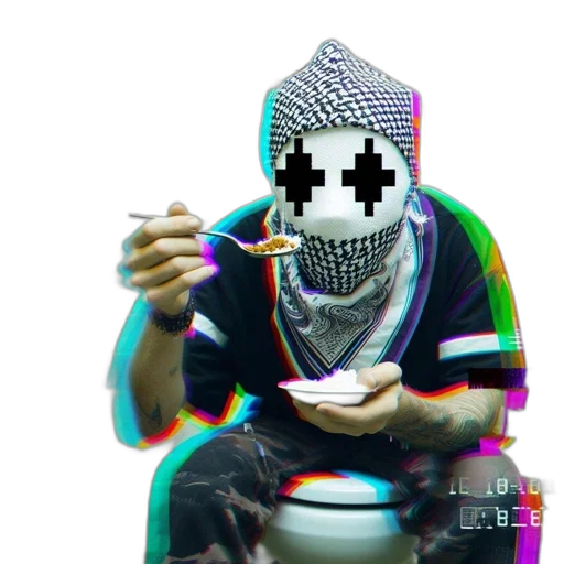 mask, weapon, robot, jacket transparent PNG cut-out