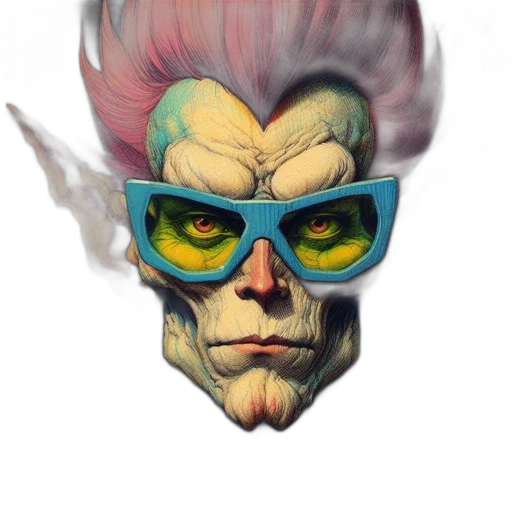 mask, face, concept art, comic book art transparent PNG cut-out