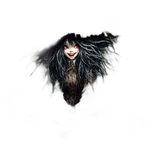 hair, creature, mask, face transparent PNG cut-out