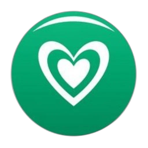 green, circular, icon, white transparent PNG cut-out