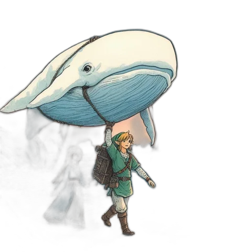 creature, concept art, watercolor, pixel art transparent PNG cut-out
