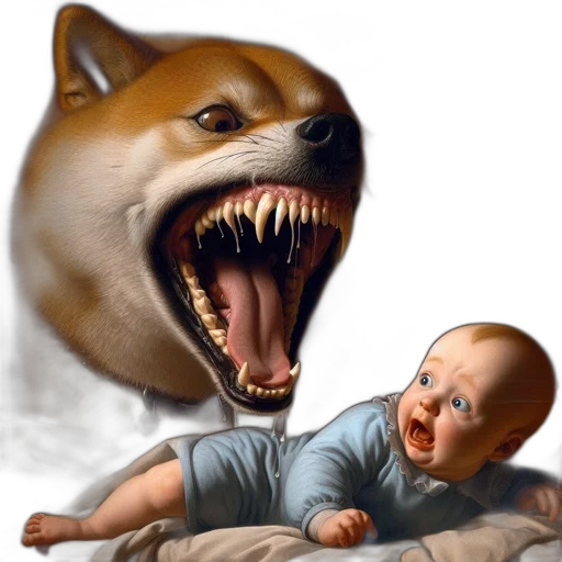 creature, animal, face, photorealistic transparent PNG cut-out