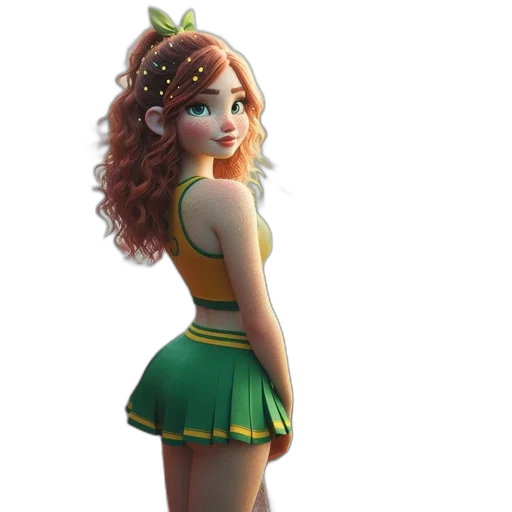 dress, staff, 3d render, concept art transparent PNG cut-out