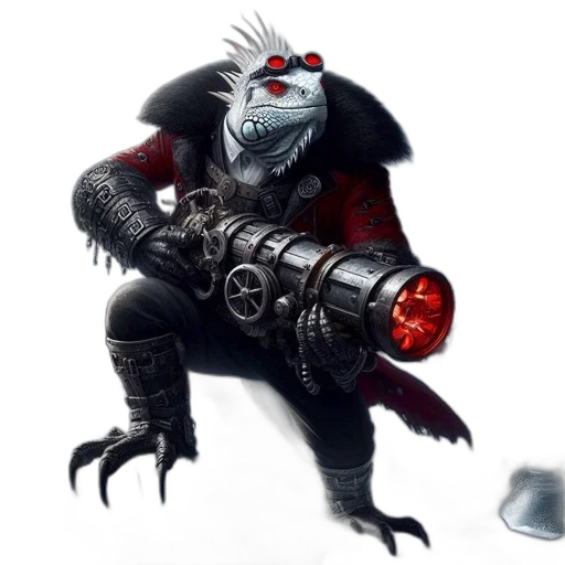 creature, robot, animal, staff transparent PNG cut-out