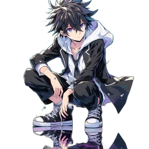 jacket, shoes, staff, dragon transparent PNG cut-out