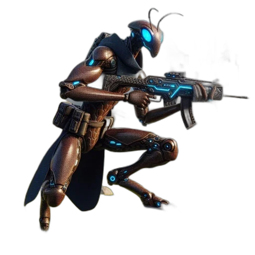 weapon, robot, staff, dragon transparent PNG cut-out