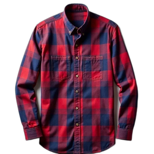 jacket, red, blue, checker transparent PNG cut-out