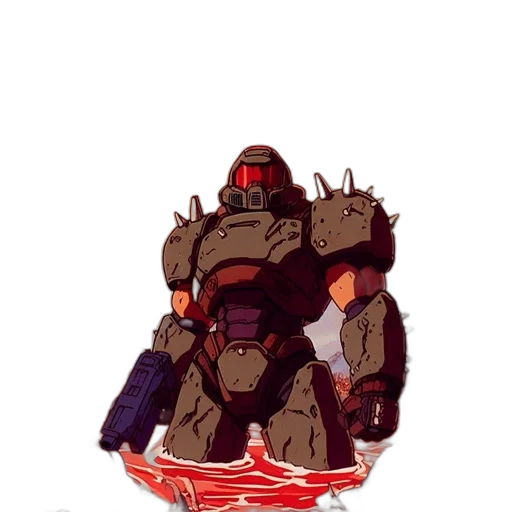 robot, weapon, creature, pixel art transparent PNG cut-out