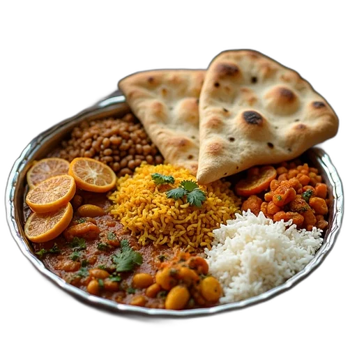 food, photorealistic, silver, platter transparent PNG cut-out