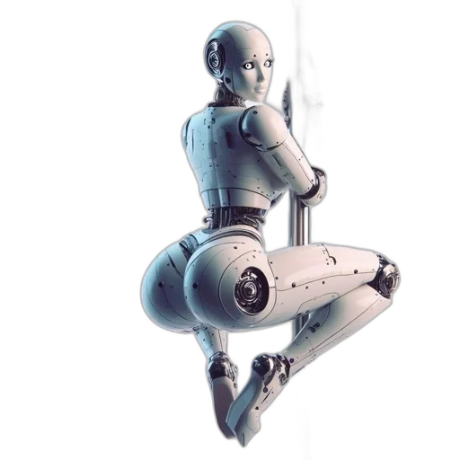 robot, concept art, 3d render, cyberpunk transparent PNG cut-out