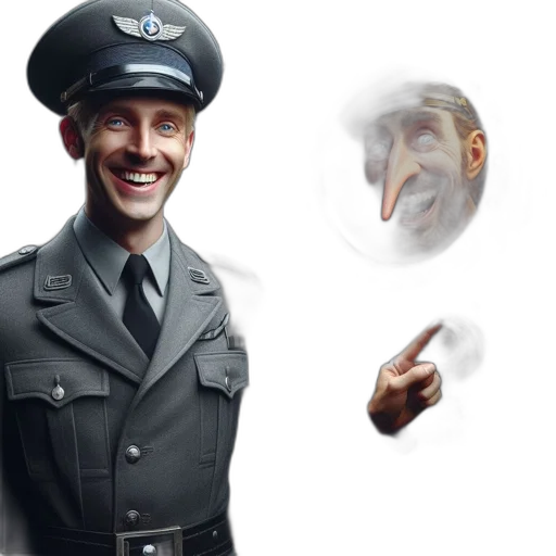 face, staff, robot, hat transparent PNG cut-out