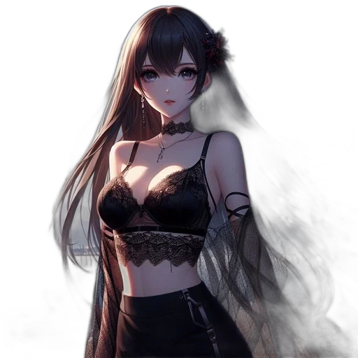 dress, staff, weapon, mask transparent PNG cut-out