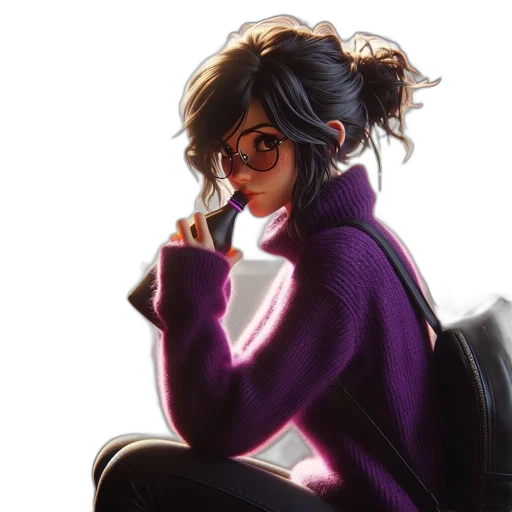 jacket, staff, concept art, comic book art transparent PNG cut-out