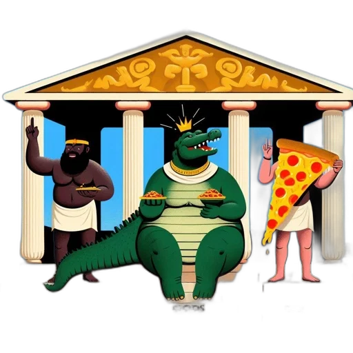 concept art, cartoon, pixel art, three transparent PNG cut-out