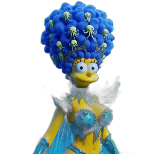 crown, creature, concept art, 3d render transparent PNG cut-out