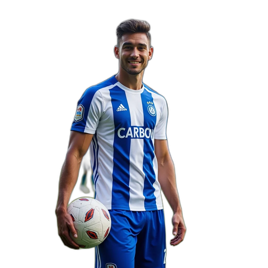 man, standing, soccer, field transparent PNG cut-out