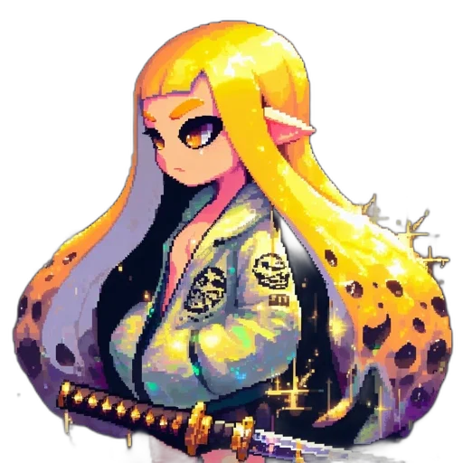 jacket, staff, weapon, sword transparent PNG cut-out