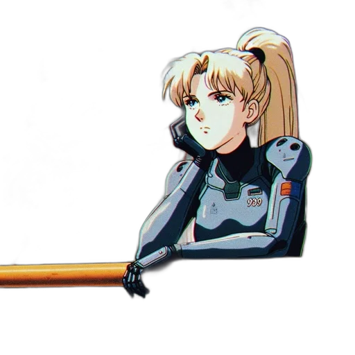 weapon, robot, sword, staff transparent PNG cut-out