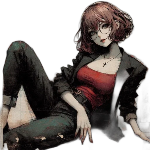 jacket, concept art, comic book art, watercolor transparent PNG cut-out