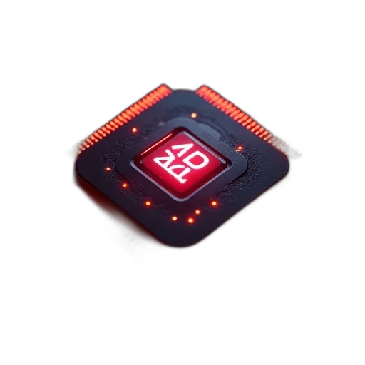 robot, 3d render, red, amd transparent PNG cut-out