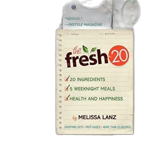 fresh, cookbook, cover, featuring transparent PNG cut-out