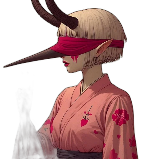 mask, staff, hat, creature transparent PNG cut-out