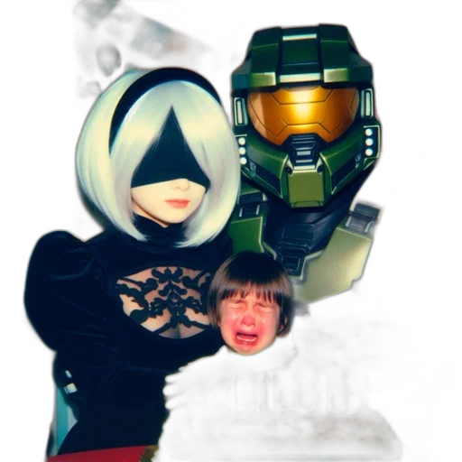 robot, mask, weapon, concept art transparent PNG cut-out