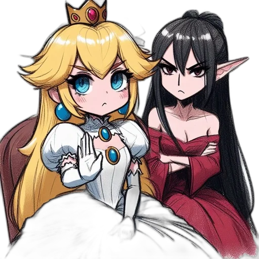 crown, dress, dragon, anime transparent PNG cut-out