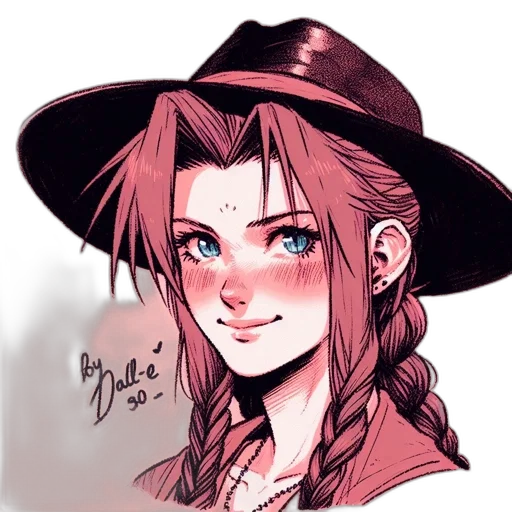 hat, anime, cartoon, fantasy art transparent PNG cut-out
