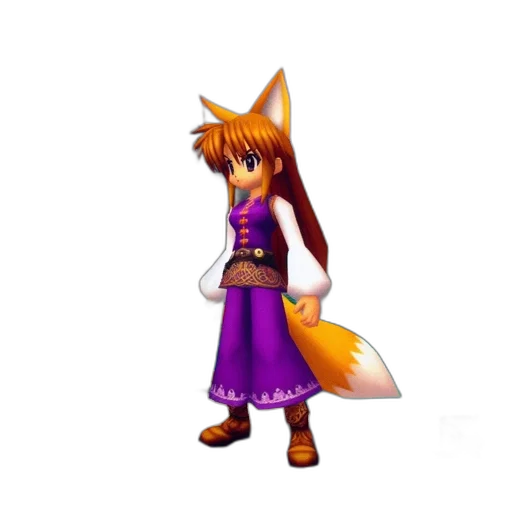 staff, dress, animal, 3d render transparent PNG cut-out