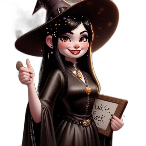 staff, dress, hat, fantasy art transparent PNG cut-out