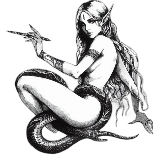 dragon, creature, staff, fantasy art transparent PNG cut-out