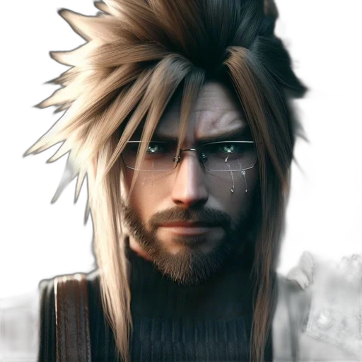 face, hair, staff, dragon transparent PNG cut-out
