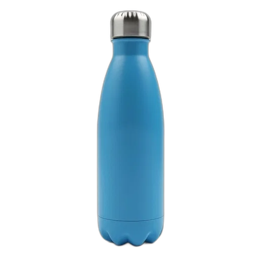 bottle, 3d render, blue, water transparent PNG cut-out