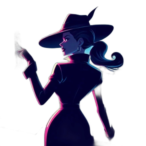 hat, dress, staff, concept art transparent PNG cut-out