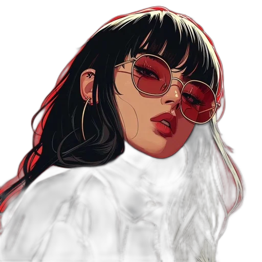 jacket, face, hair, photorealistic transparent PNG cut-out