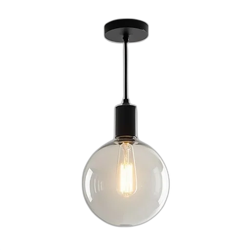 3d render, modern, glass, pendant transparent PNG cut-out