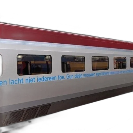 3d render, train, car, blue transparent PNG cut-out