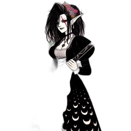 dress, mask, staff, creature transparent PNG cut-out