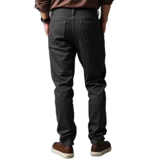 jacket, staff, 3d render, dark transparent PNG cut-out