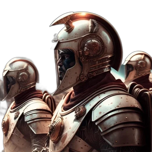 robot, mask, concept art, 3d render transparent PNG cut-out