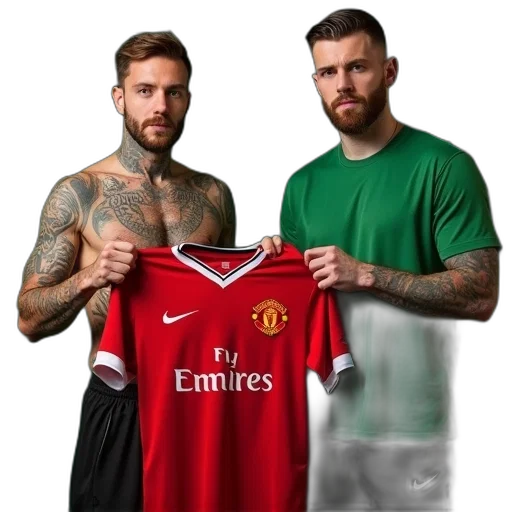 man, tattoos, holds, manchester transparent PNG cut-out